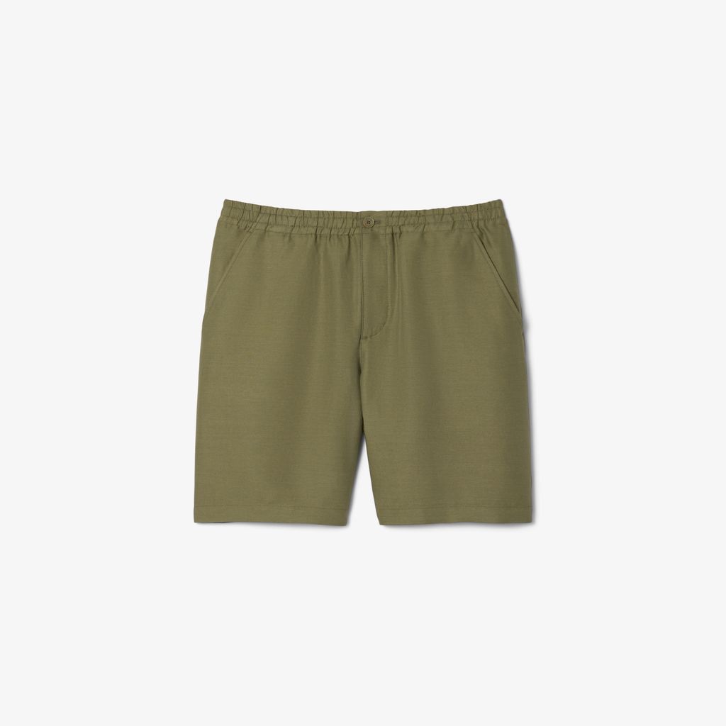 Quần Ngắn Lacoste Nam Ống Suông Chất Liệu Lanh