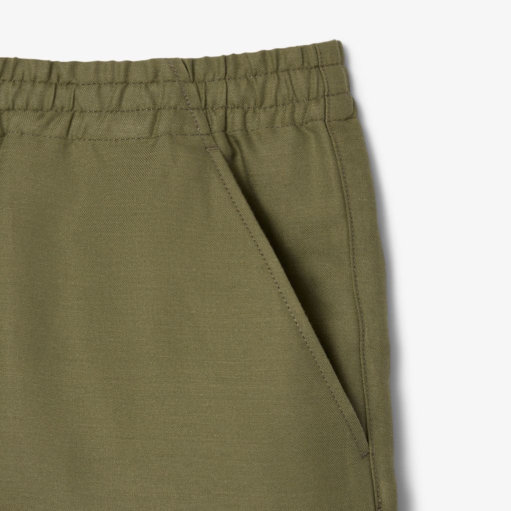 Quần Ngắn Lacoste Nam Ống Suông Chất Liệu Lanh