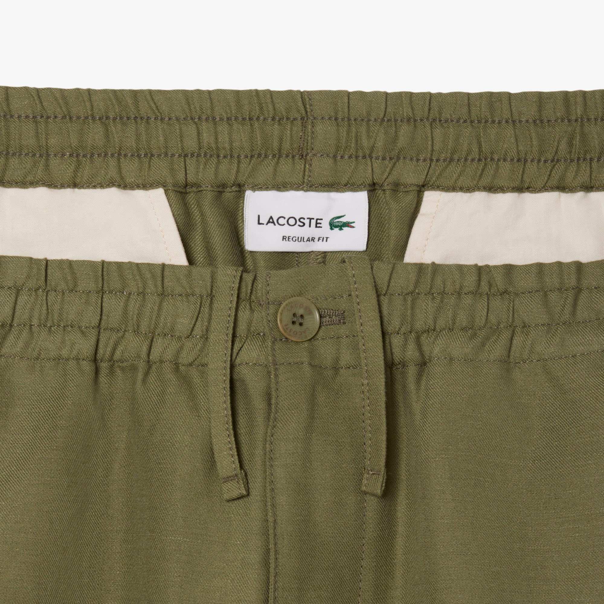 Quần Ngắn Lacoste Nam Ống Suông Chất Liệu Lanh