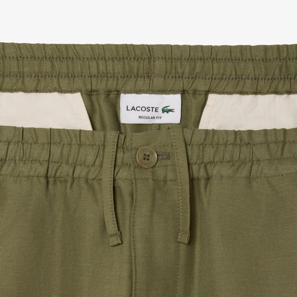 Quần Ngắn Lacoste Nam Ống Suông Chất Liệu Lanh