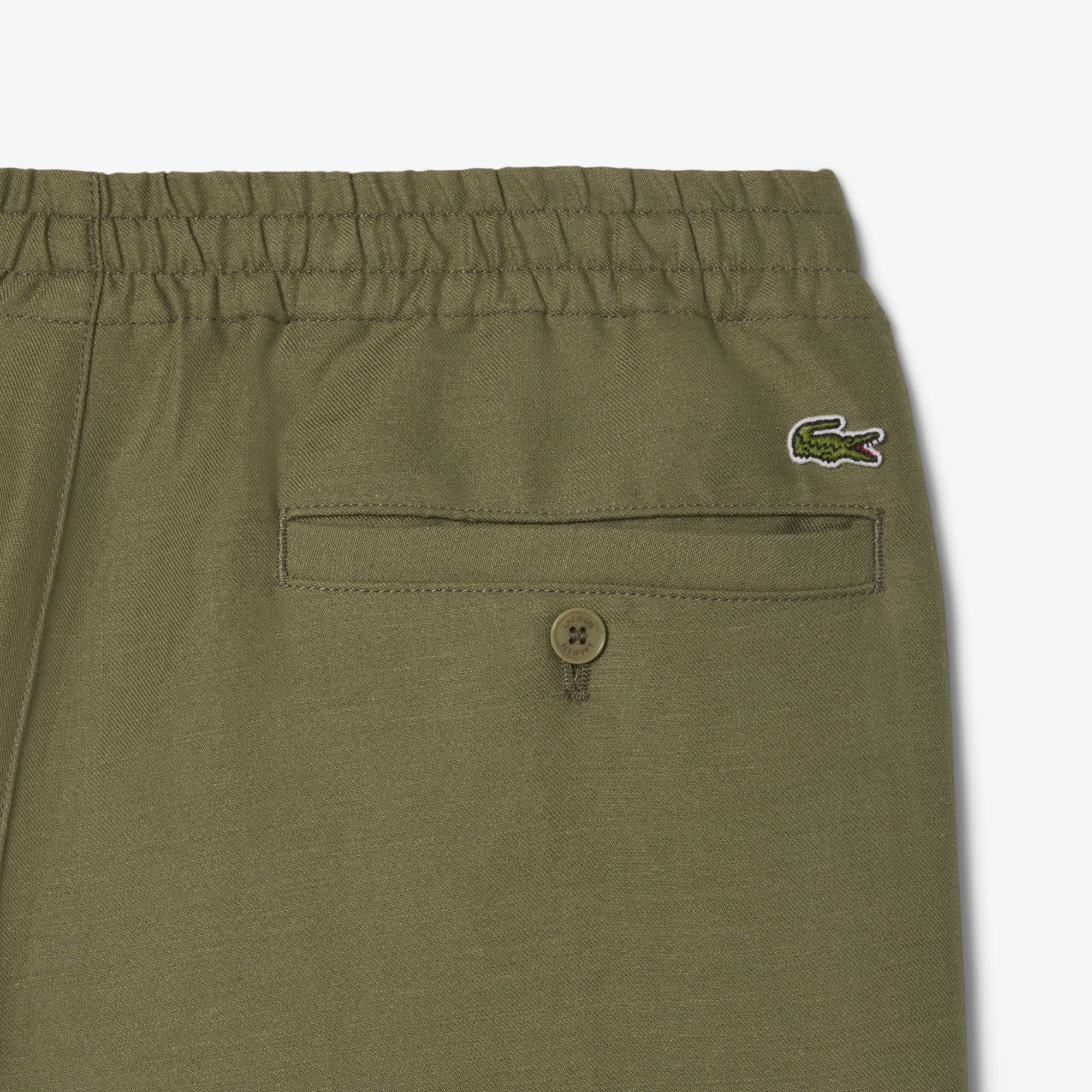 Quần Ngắn Lacoste Nam Ống Suông Chất Liệu Lanh