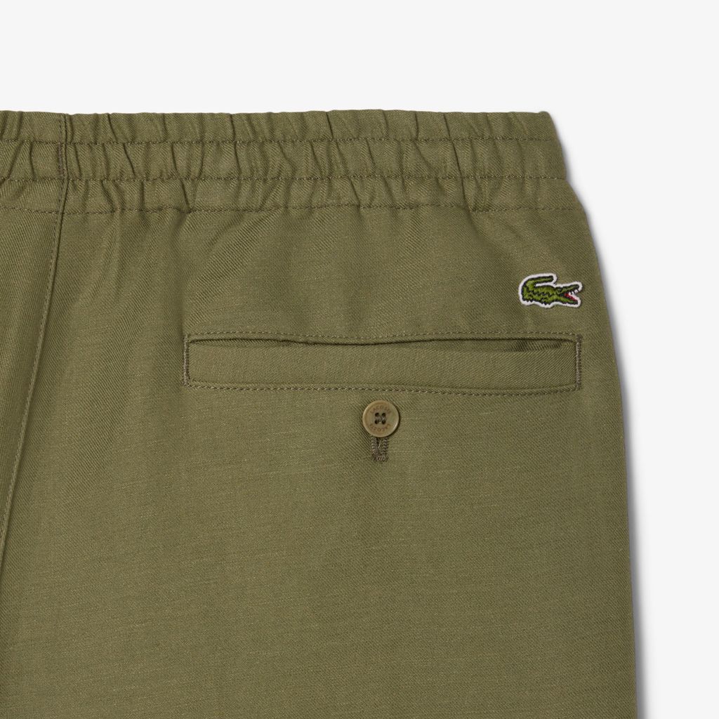 Quần Ngắn Lacoste Nam Ống Suông Chất Liệu Lanh