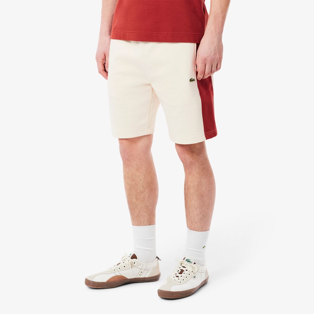 Quần Ngắn Lacoste Nam Chất Liệu Nỉ Cotton Họa Tiết Colour-Block