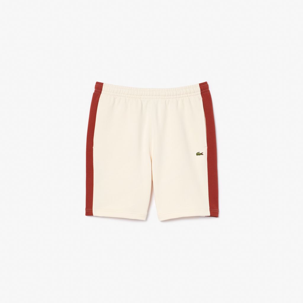 Quần Ngắn Lacoste Nam Chất Liệu Nỉ Cotton Họa Tiết Colour-Block