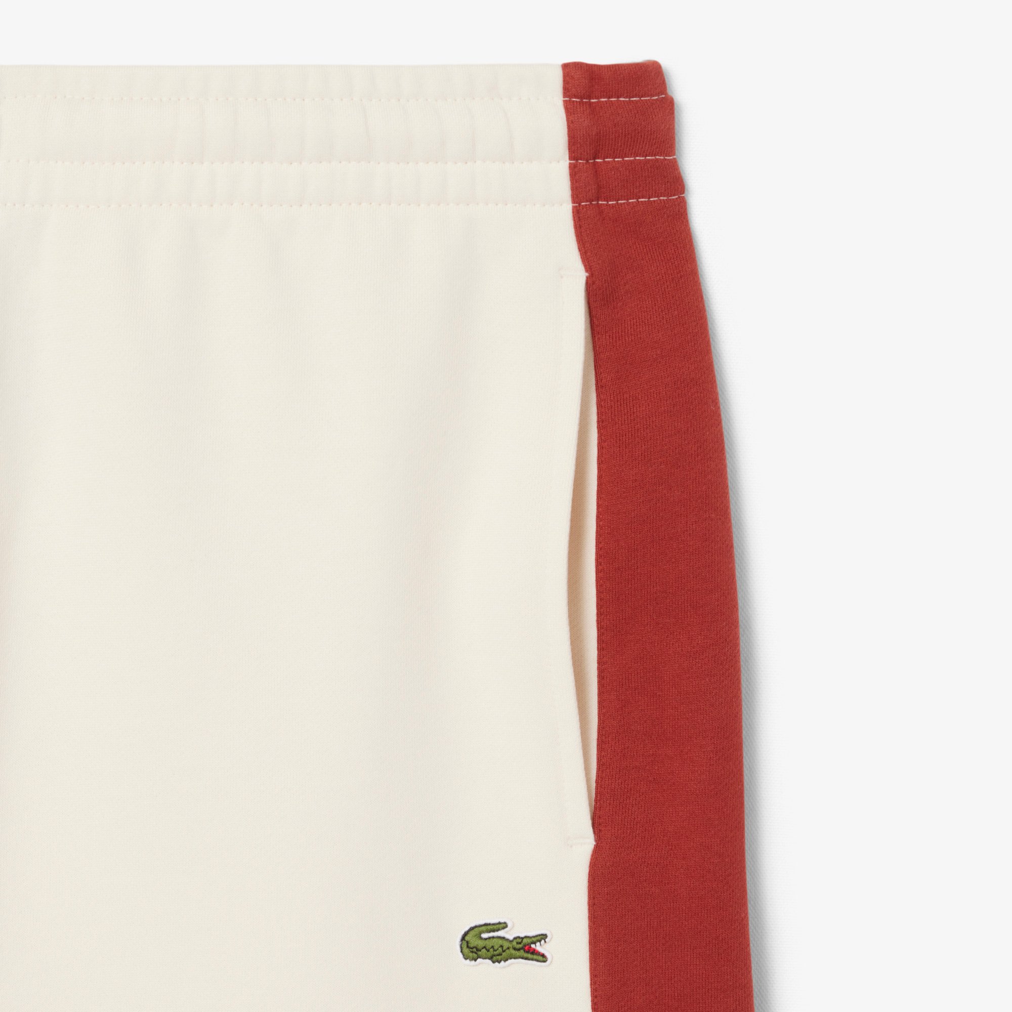 Quần Ngắn Lacoste Nam Chất Liệu Nỉ Cotton Họa Tiết Colour-Block