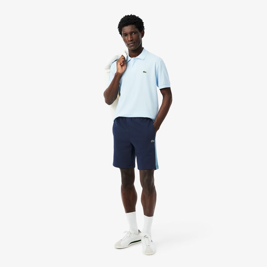 Quần Ngắn Lacoste Nam Chất Liệu Nỉ Cotton Họa Tiết Colour-Block