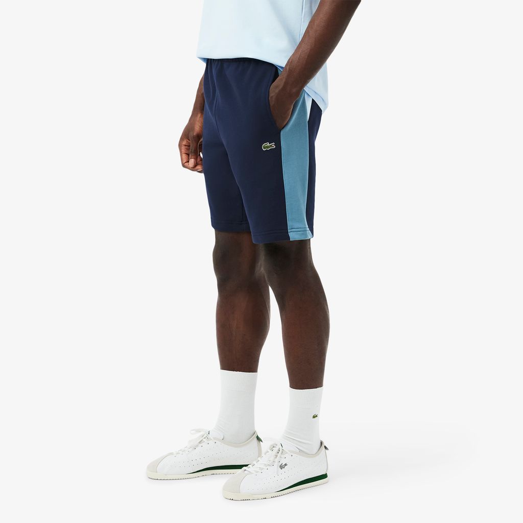 Quần Ngắn Lacoste Nam Chất Liệu Nỉ Cotton Họa Tiết Colour-Block