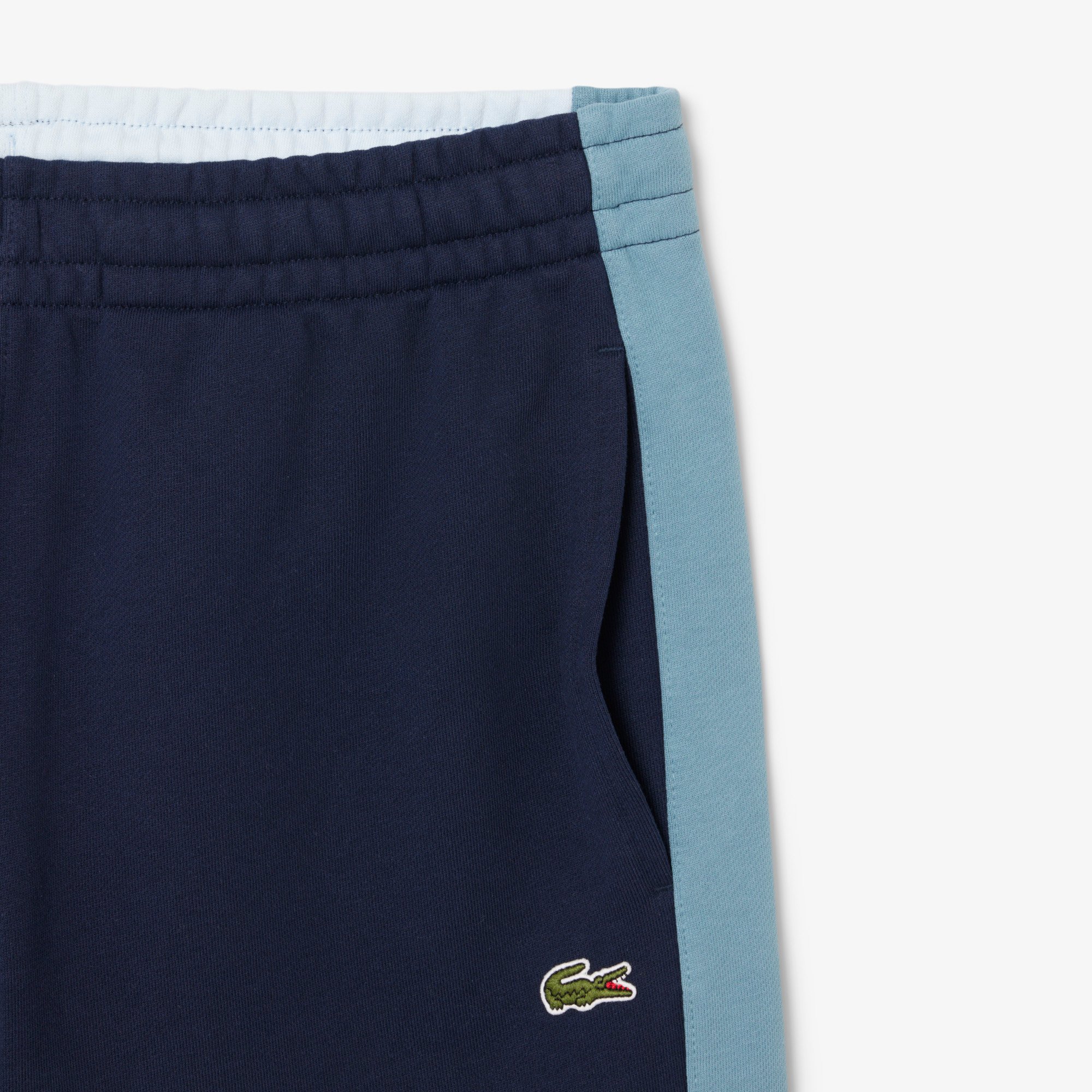Quần Ngắn Lacoste Nam Chất Liệu Nỉ Cotton Họa Tiết Colour-Block