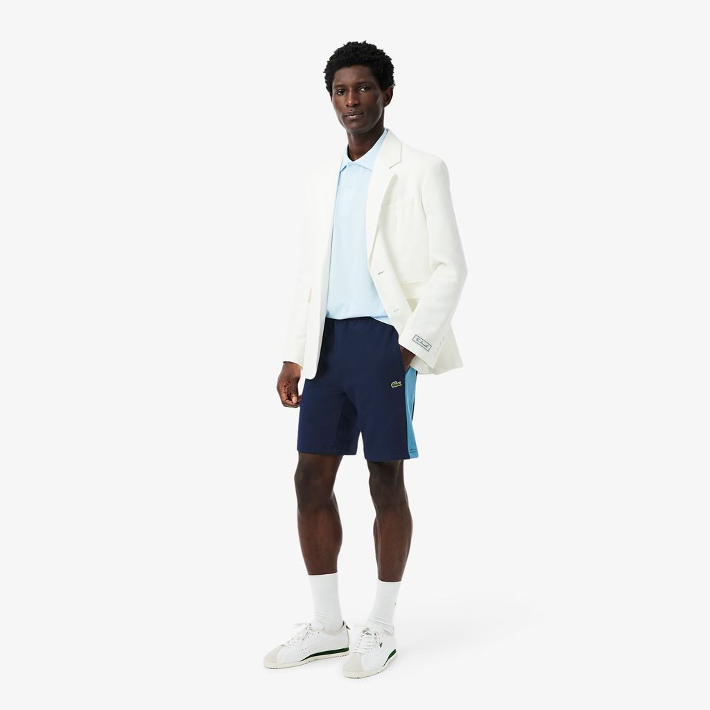 Quần Ngắn Lacoste Nam Chất Liệu Nỉ Cotton Họa Tiết Colour-Block
