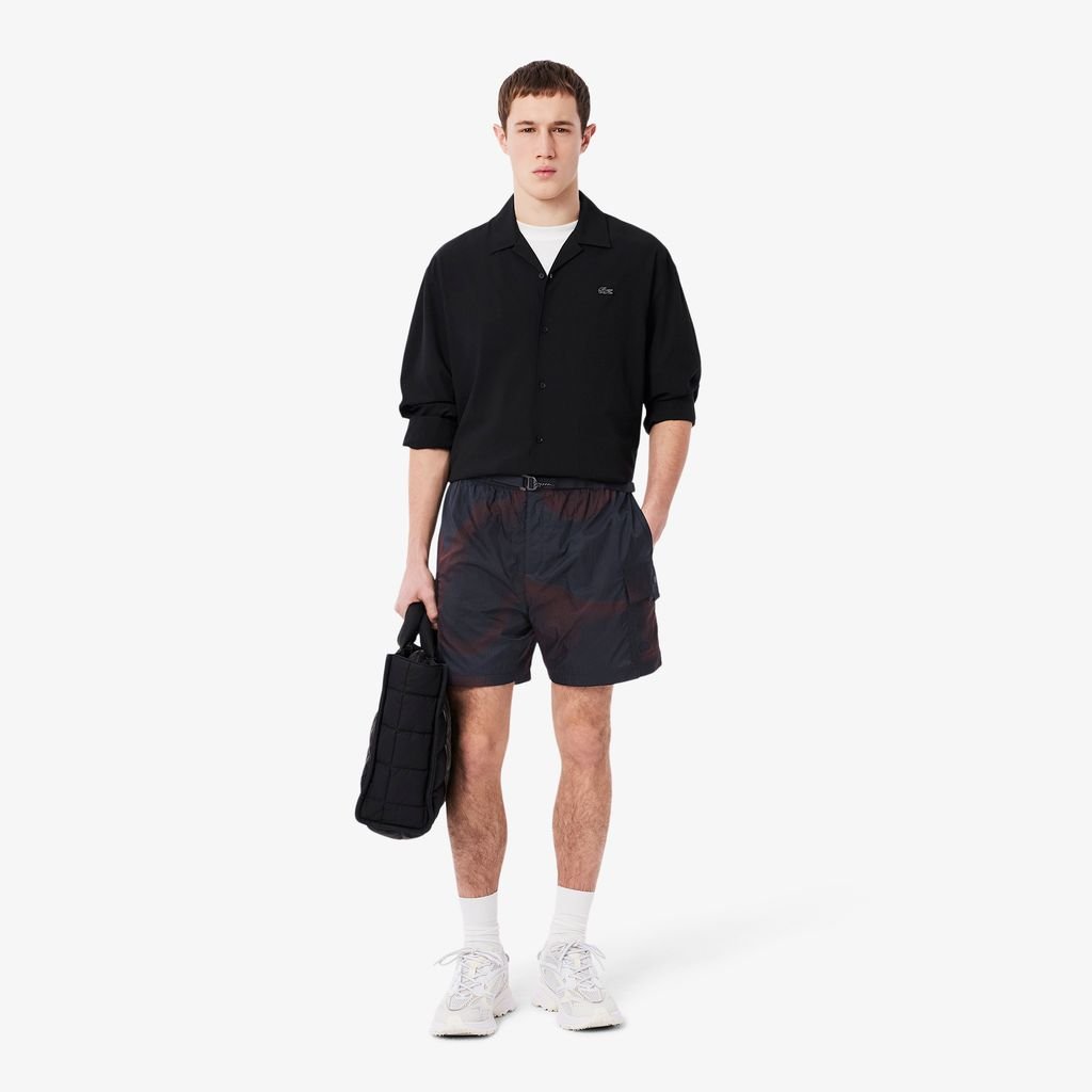 Quần Ngắn Túi Hộp Lacoste Nam Chất Liệu Nylon In Ombré