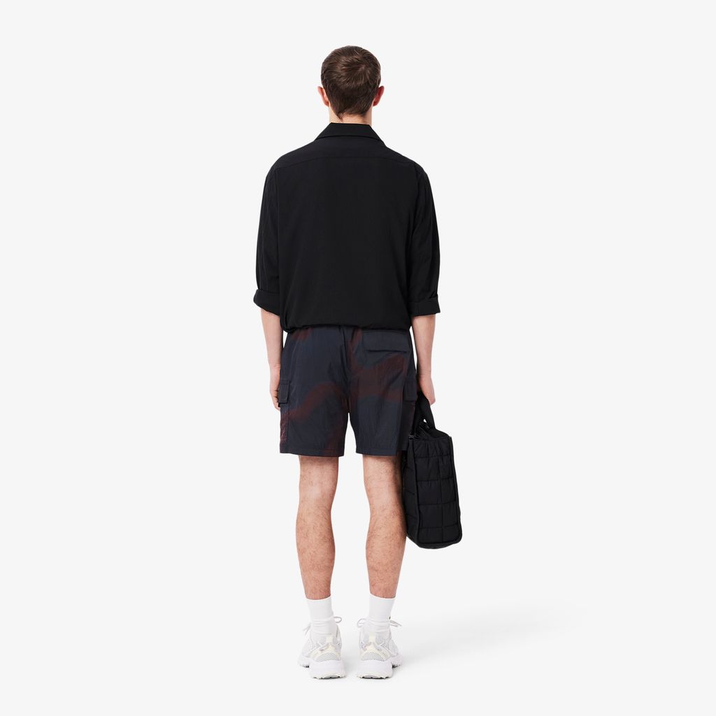 Quần Ngắn Túi Hộp Lacoste Nam Chất Liệu Nylon In Ombré