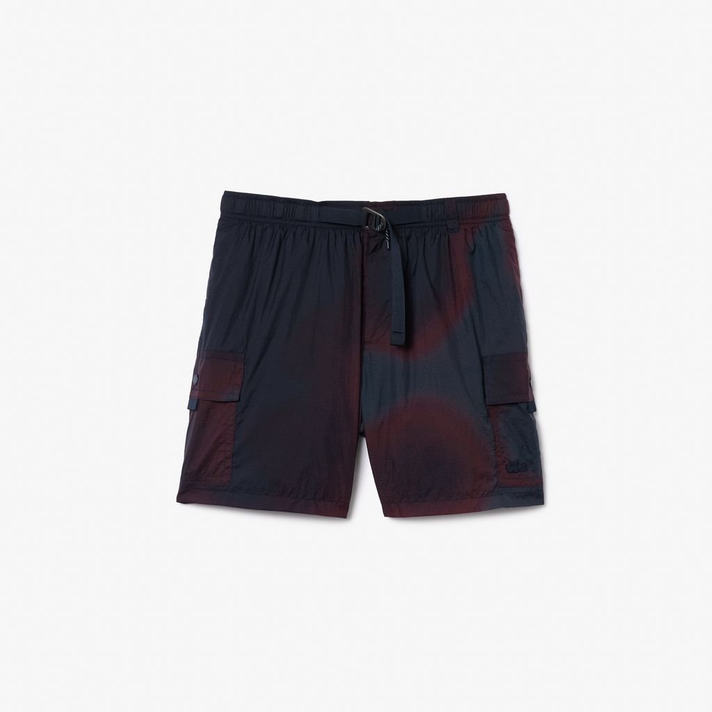Quần Ngắn Túi Hộp Lacoste Nam Chất Liệu Nylon In Ombré