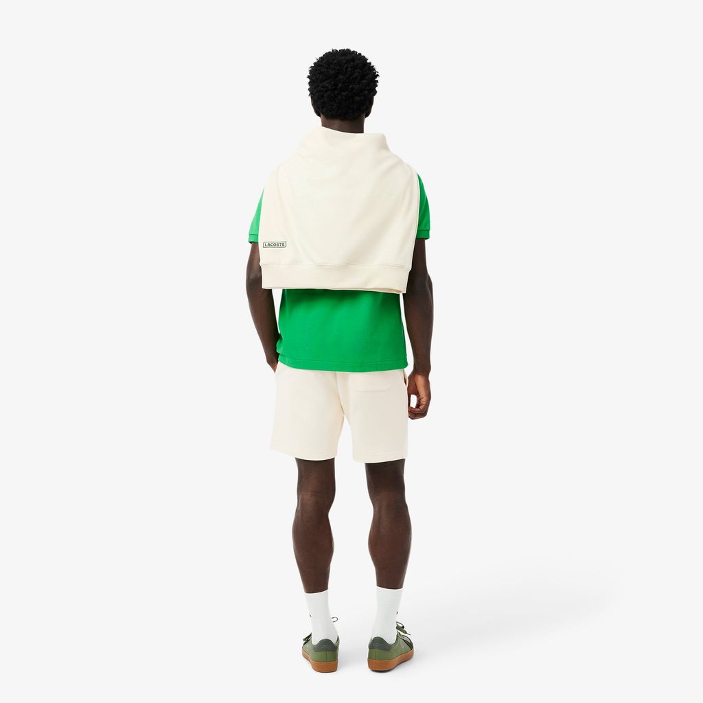 Quần Ngắn Lacoste Nam Ống Suông Chất Liệu Nỉ Họa Tiết In 3D