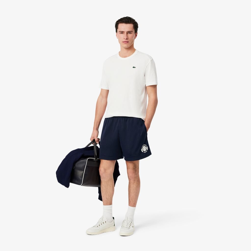 Quần Ngắn Lacoste Nam Chất Liệu Lưới Hoạ Tiết Đồ Họa