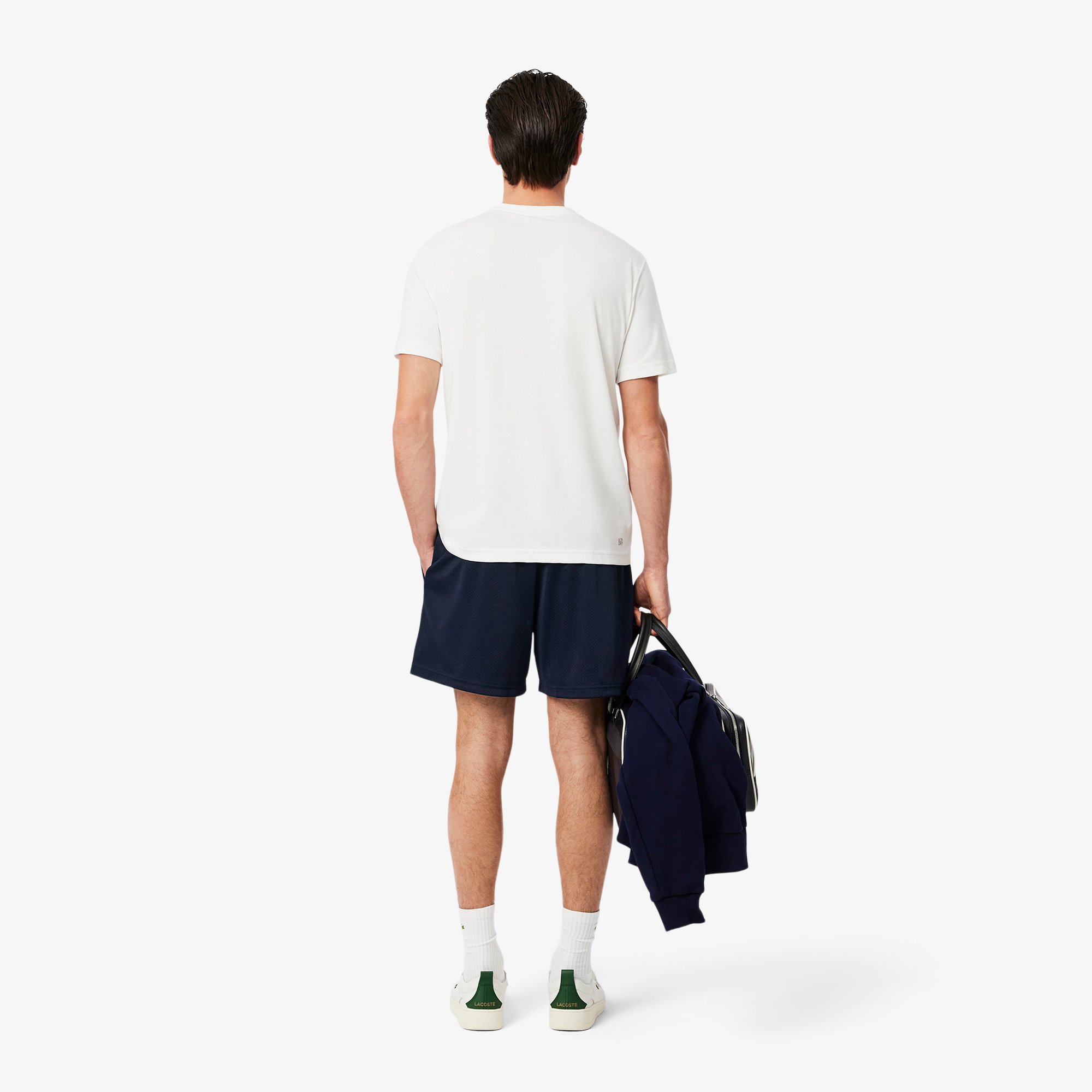 Quần Ngắn Lacoste Nam Chất Liệu Lưới Hoạ Tiết Đồ Họa