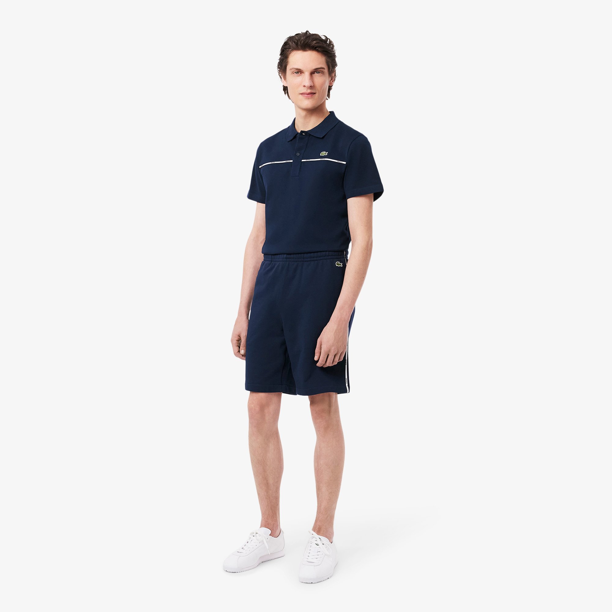 Quần Ngắn Lacoste Nam Chất Liệu Nỉ Cotton Có Logo
