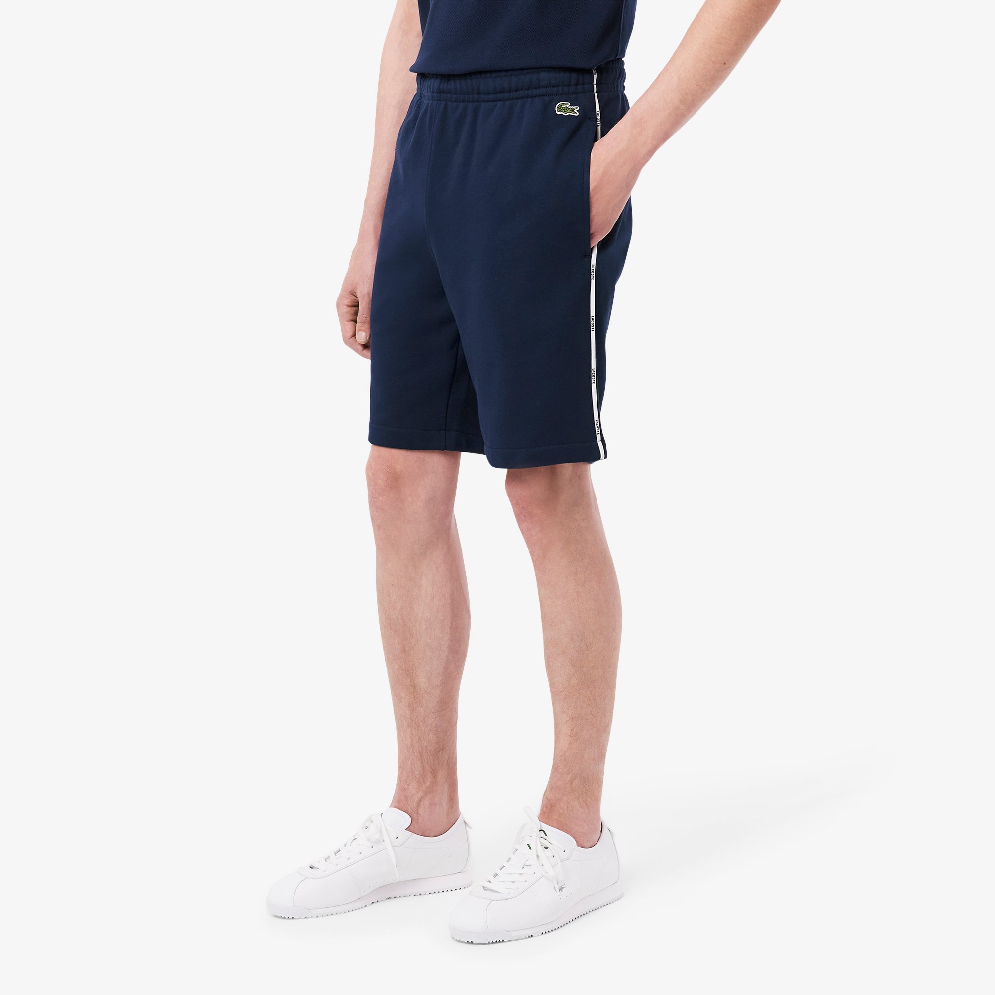 Quần Ngắn Lacoste Nam Chất Liệu Nỉ Cotton Có Logo