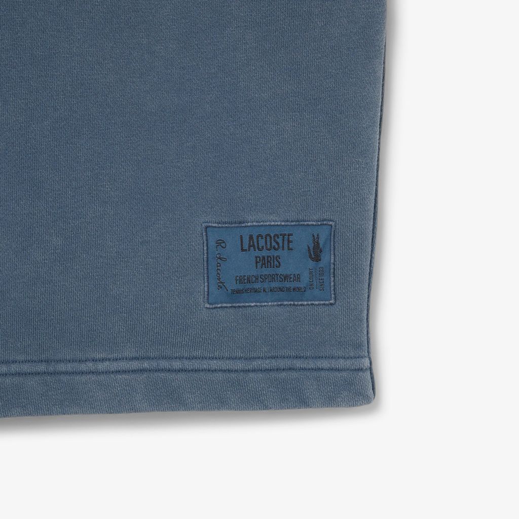 Quần Ngắn Lacoste Nam Chất Liệu Nỉ Cotton Hiệu Ứng Washed