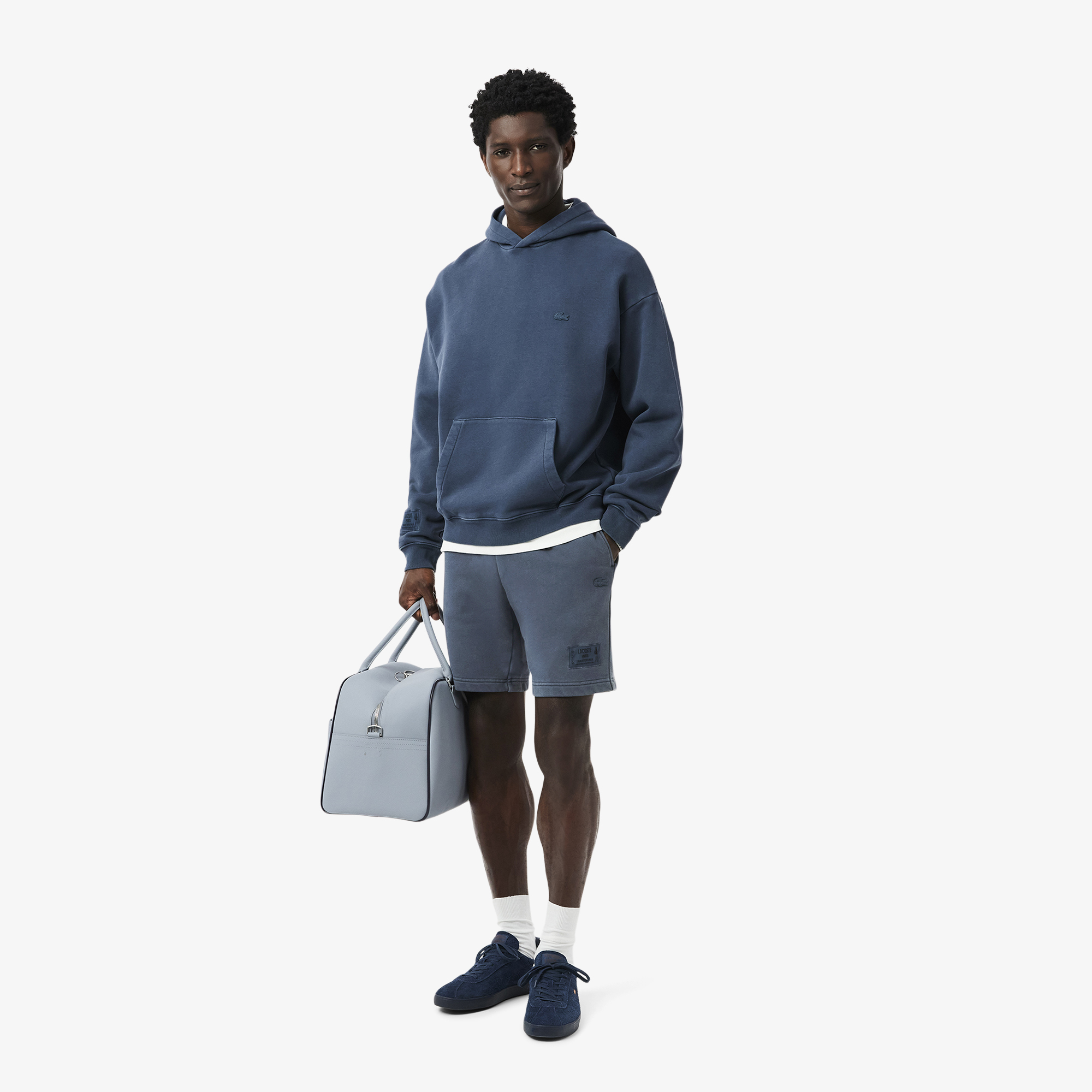 Quần Ngắn Lacoste Nam Chất Liệu Nỉ Cotton Hiệu Ứng Washed