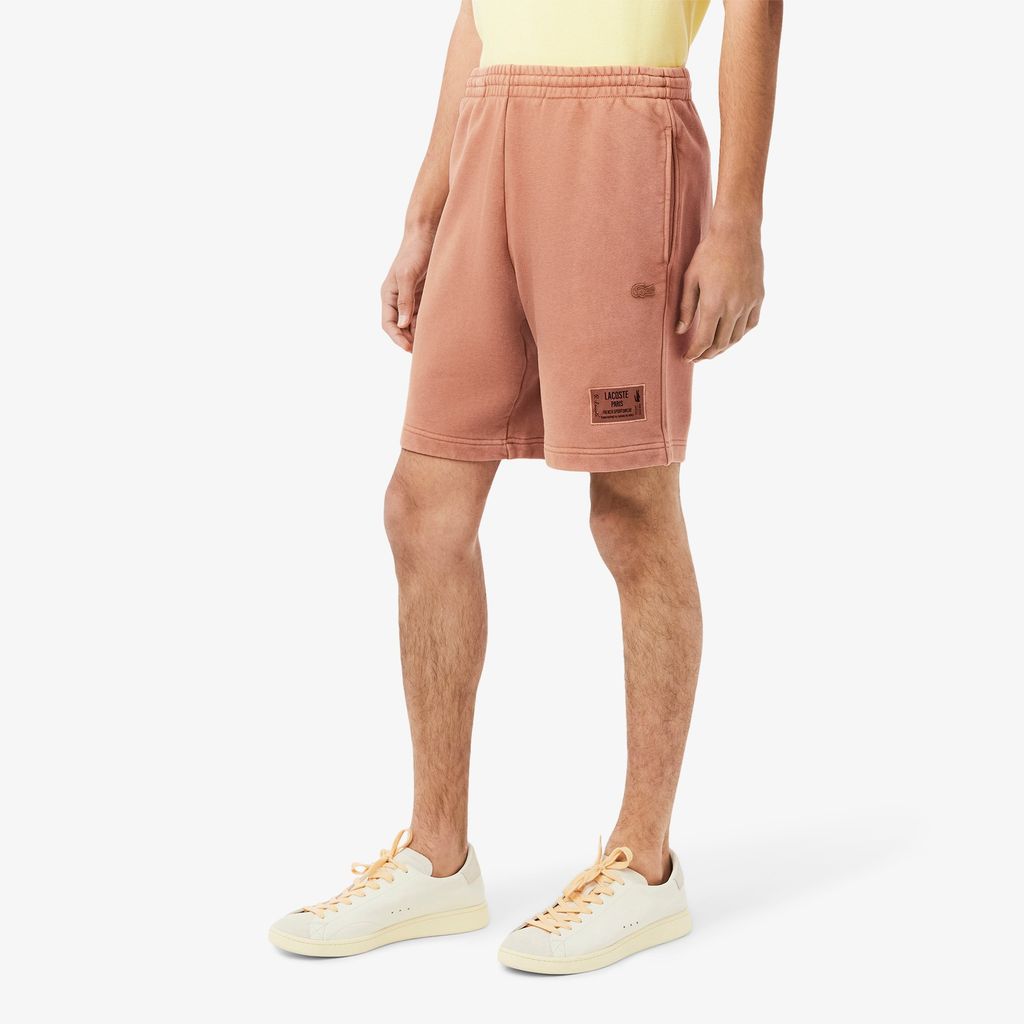 Quần Ngắn Lacoste Nam Chất Liệu Nỉ Cotton Hiệu Ứng Washed