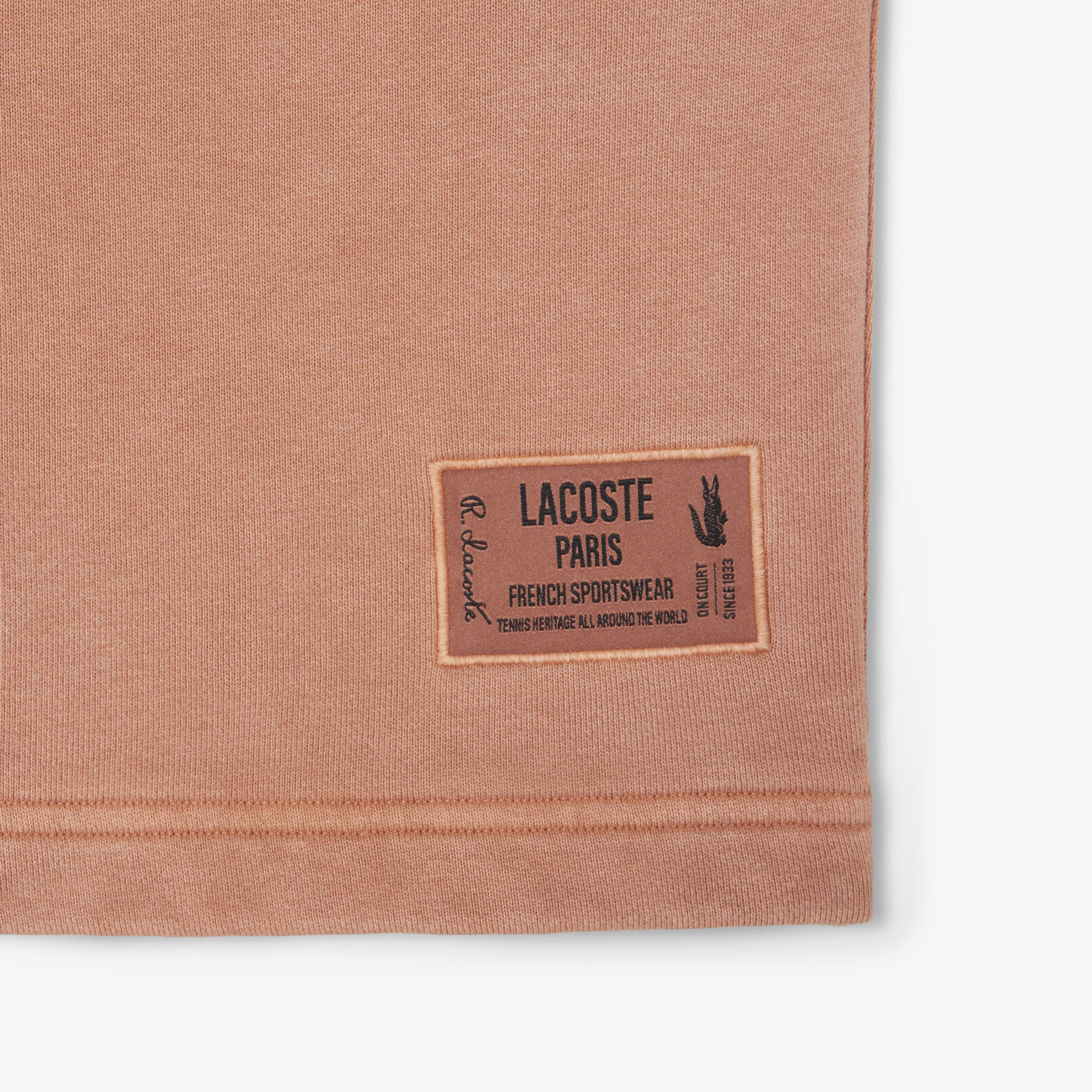Quần Ngắn Lacoste Nam Chất Liệu Nỉ Cotton Hiệu Ứng Washed