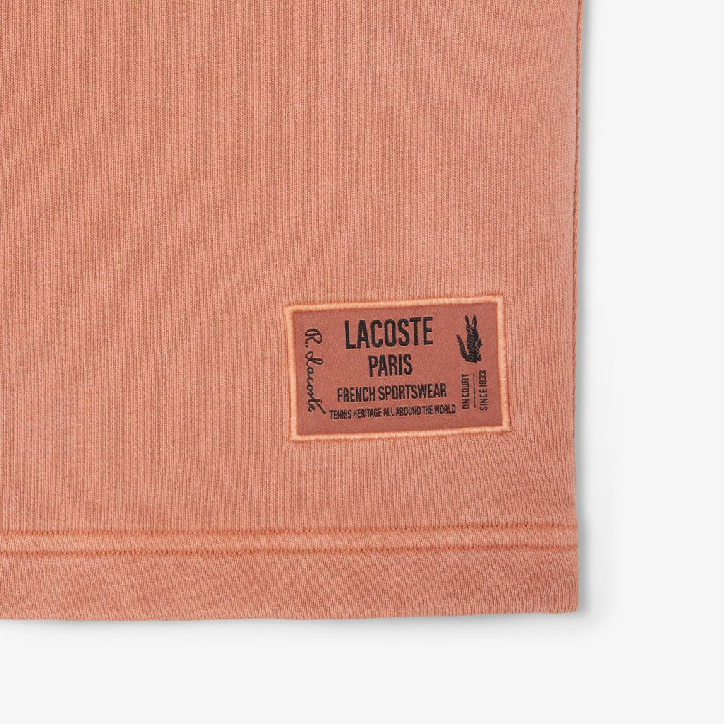 Quần Ngắn Lacoste Nam Chất Liệu Nỉ Cotton Hiệu Ứng Washed