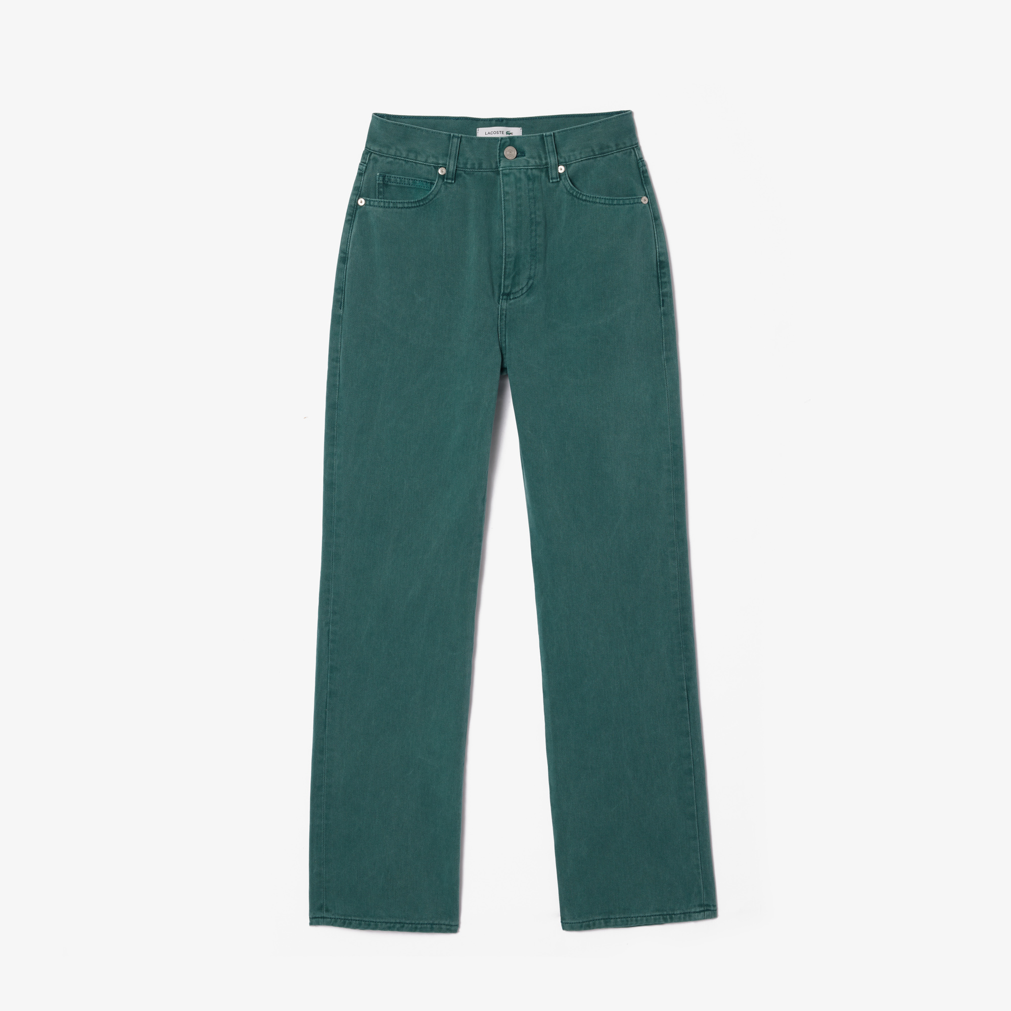 Quần Jean Lacoste Nữ Ống Đứng Chất Liệu Cotton Denim Nhuộm Tự Nhiên