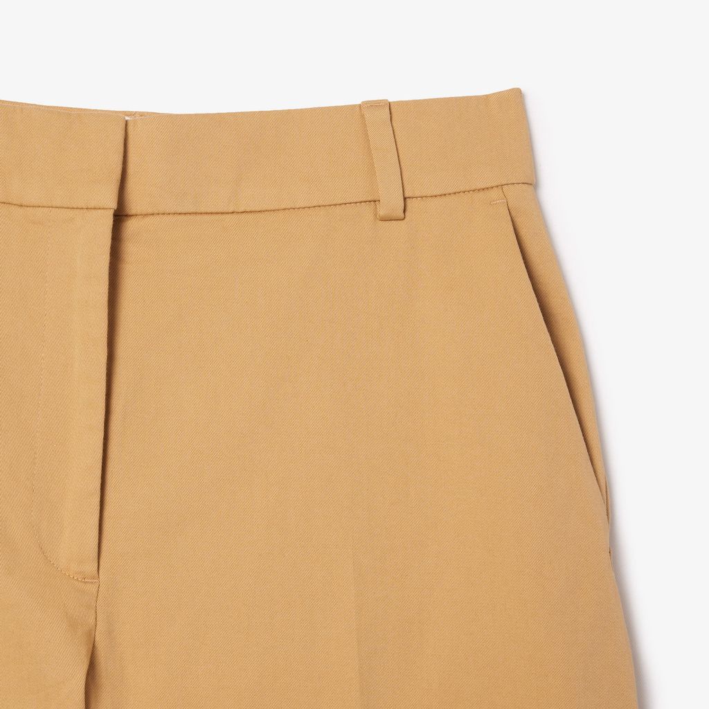 Quần Chino Lacoste Nữ Chất Liệu Cotton Ống Côn