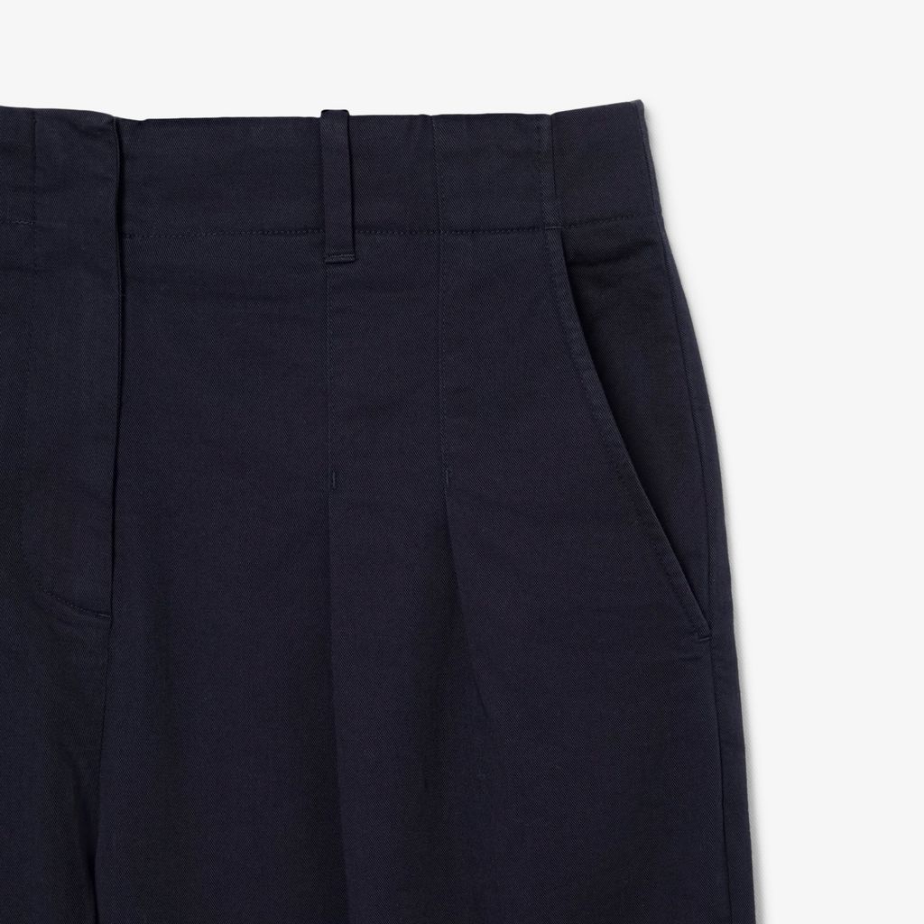 Quần Dài Lacoste Nữ Ống Loe Chất Liệu Gabardine Co Giãn