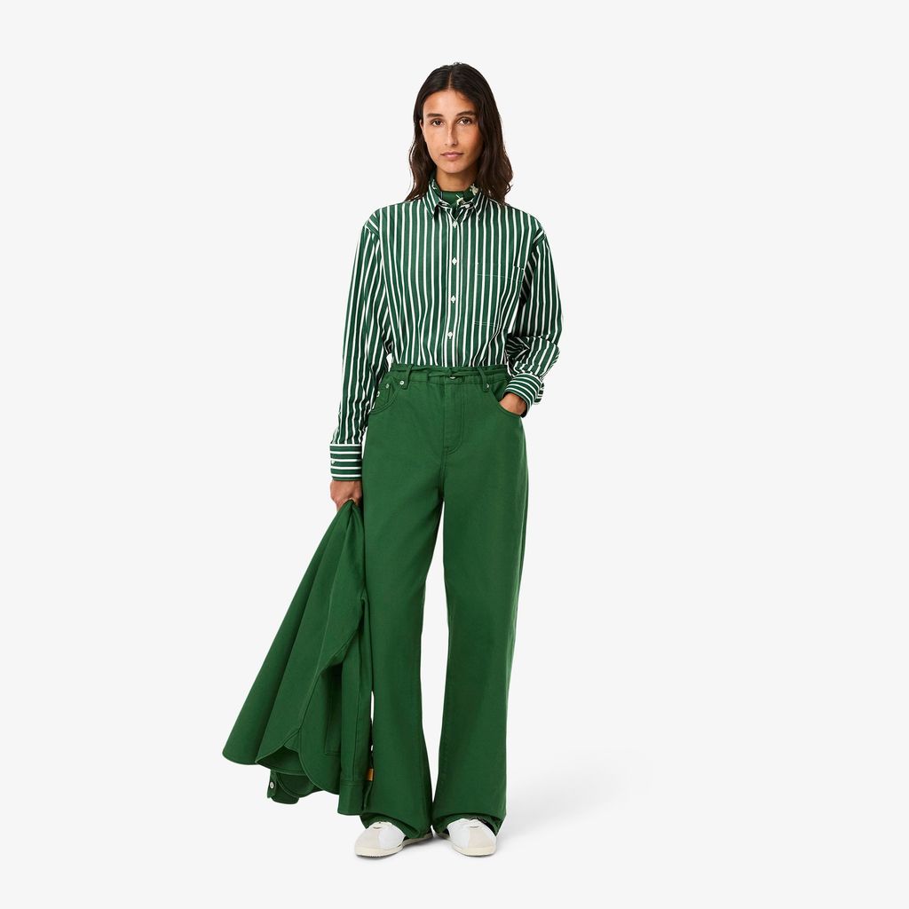 Quần Jeans Dài Lacoste Nữ Ống Rộng