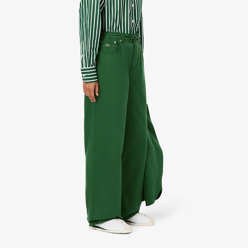 Quần Jeans Dài Lacoste Nữ Ống Rộng