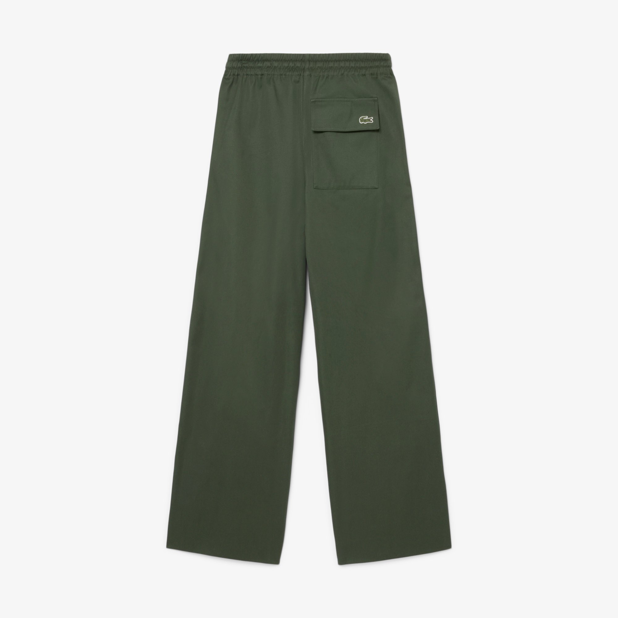 Quần Dài Lacoste Nữ Ống Rộng Chất Liệu Cotton Có Cúc Bấm