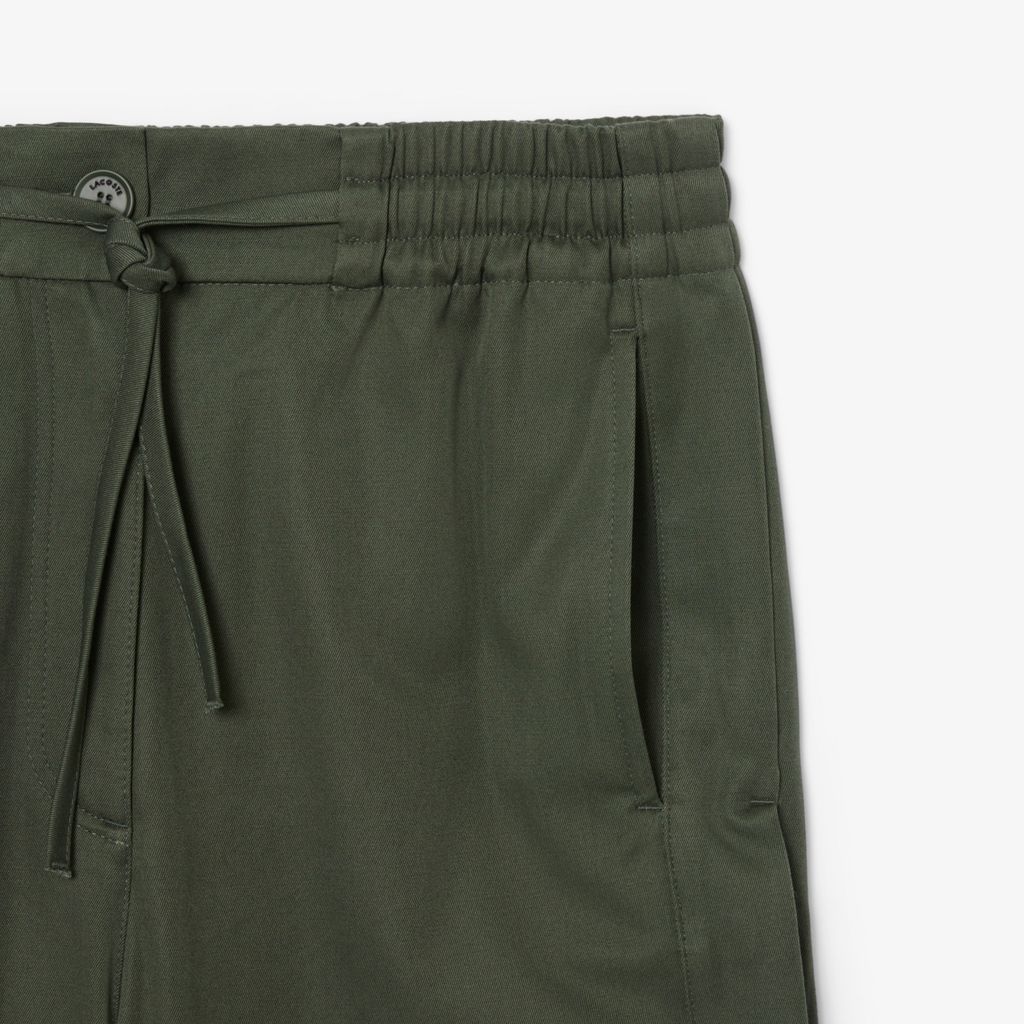 Quần Dài Lacoste Nữ Ống Rộng Chất Liệu Cotton Có Cúc Bấm