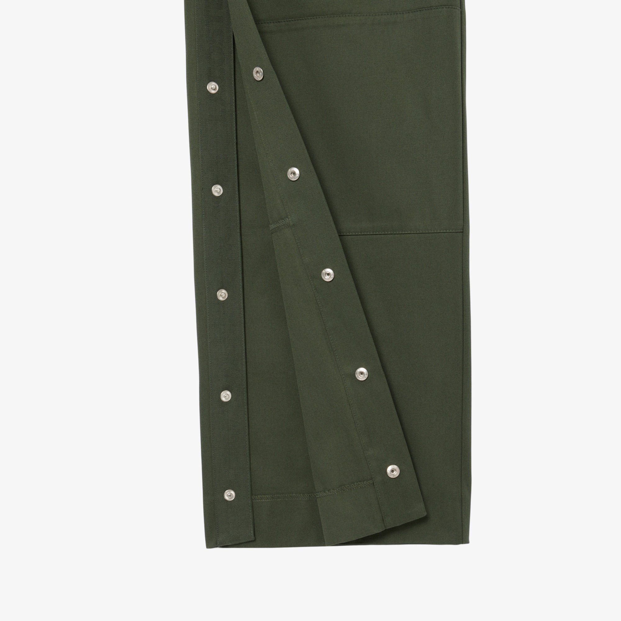 Quần Dài Lacoste Nữ Ống Rộng Chất Liệu Cotton Có Cúc Bấm