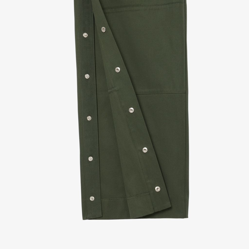 Quần Dài Lacoste Nữ Ống Rộng Chất Liệu Cotton Có Cúc Bấm