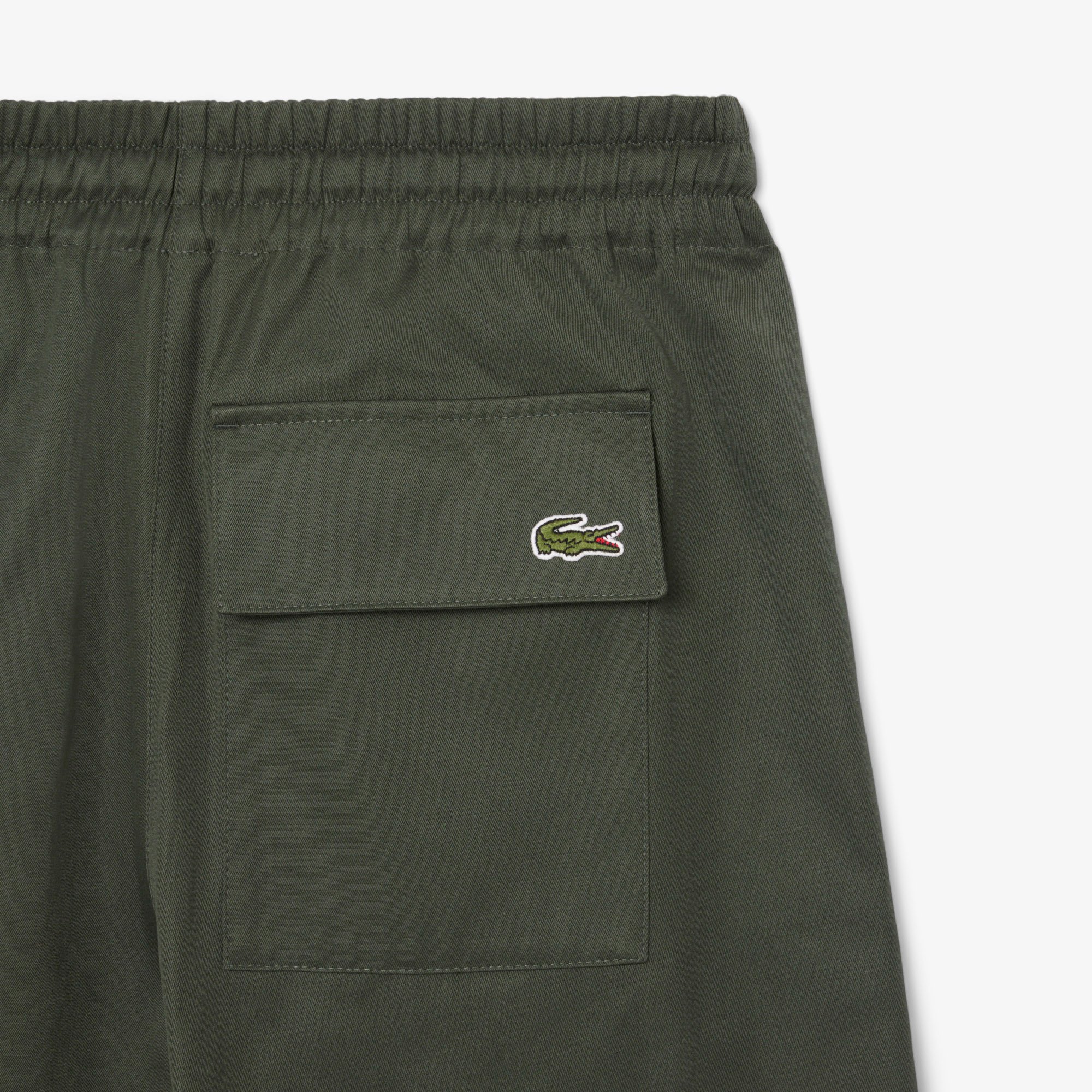 Quần Dài Lacoste Nữ Ống Rộng Chất Liệu Cotton Có Cúc Bấm