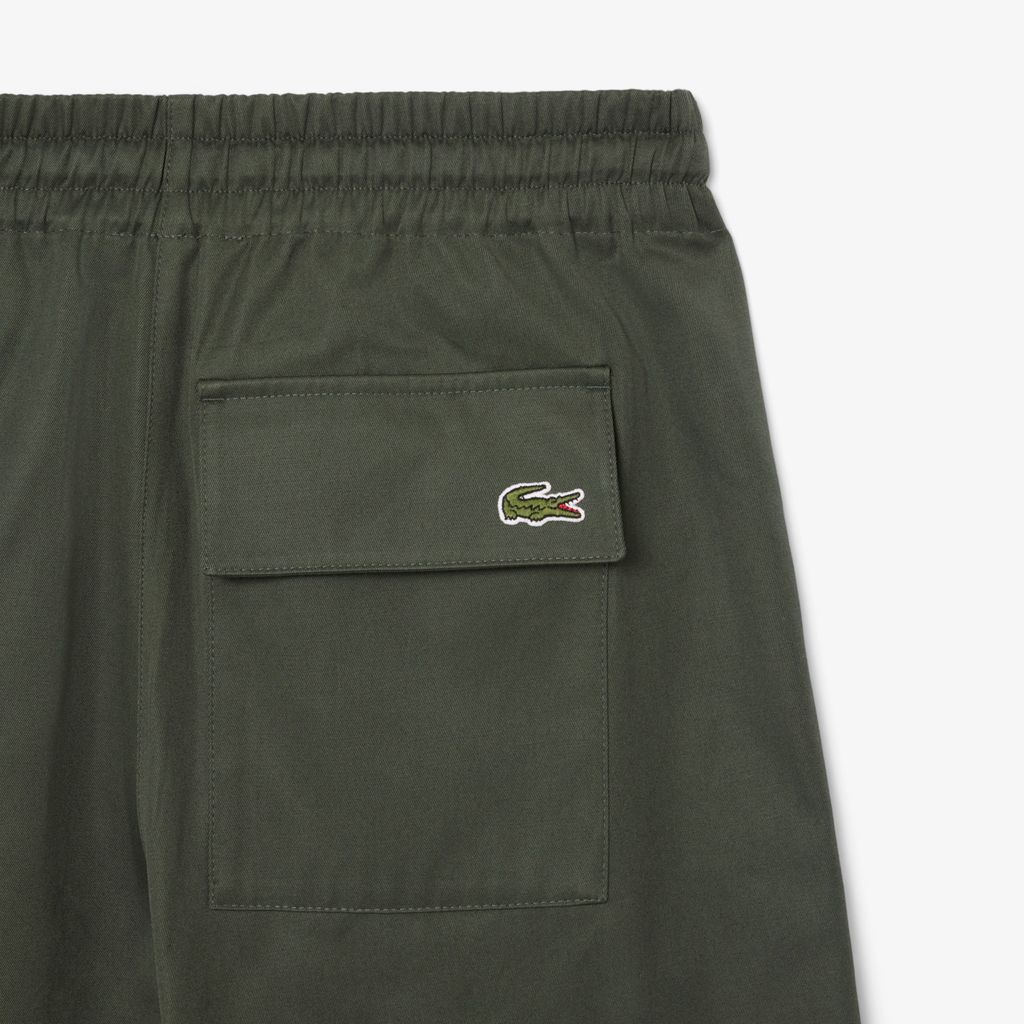 Quần Dài Lacoste Nữ Ống Rộng Chất Liệu Cotton Có Cúc Bấm