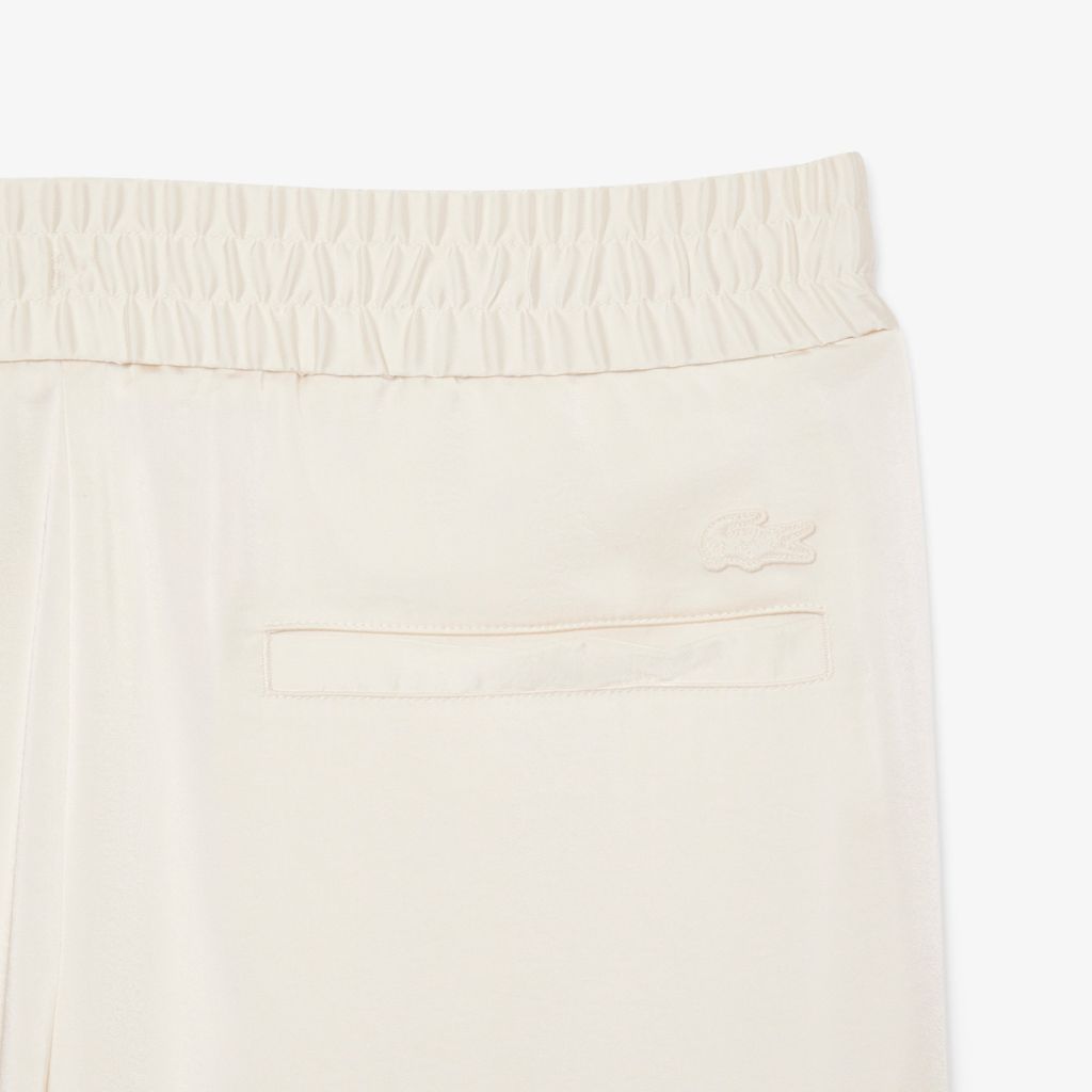 Quần Nỉ Bo Gấu Lacoste Nữ Dáng Rộng Chất Liệu Mềm Mại
