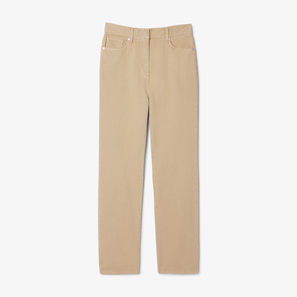 Quần Dài Lacoste Nữ Ống Rộng Cạp Cao
