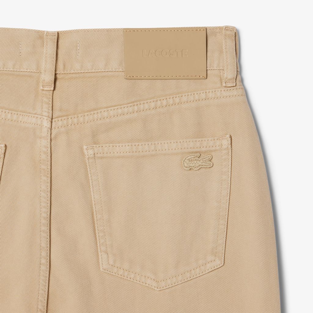 Quần Dài Lacoste Nữ Ống Rộng Cạp Cao