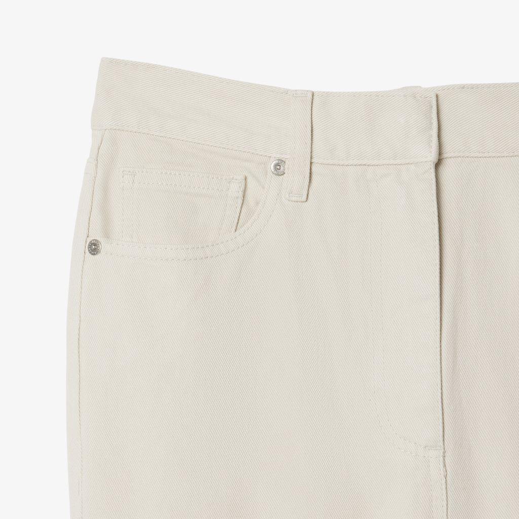 Quần Dài Lacoste Nữ Ống Rộng Cạp Cao