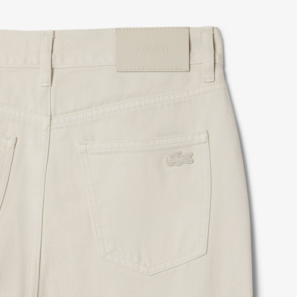 Quần Dài Lacoste Nữ Ống Rộng Cạp Cao