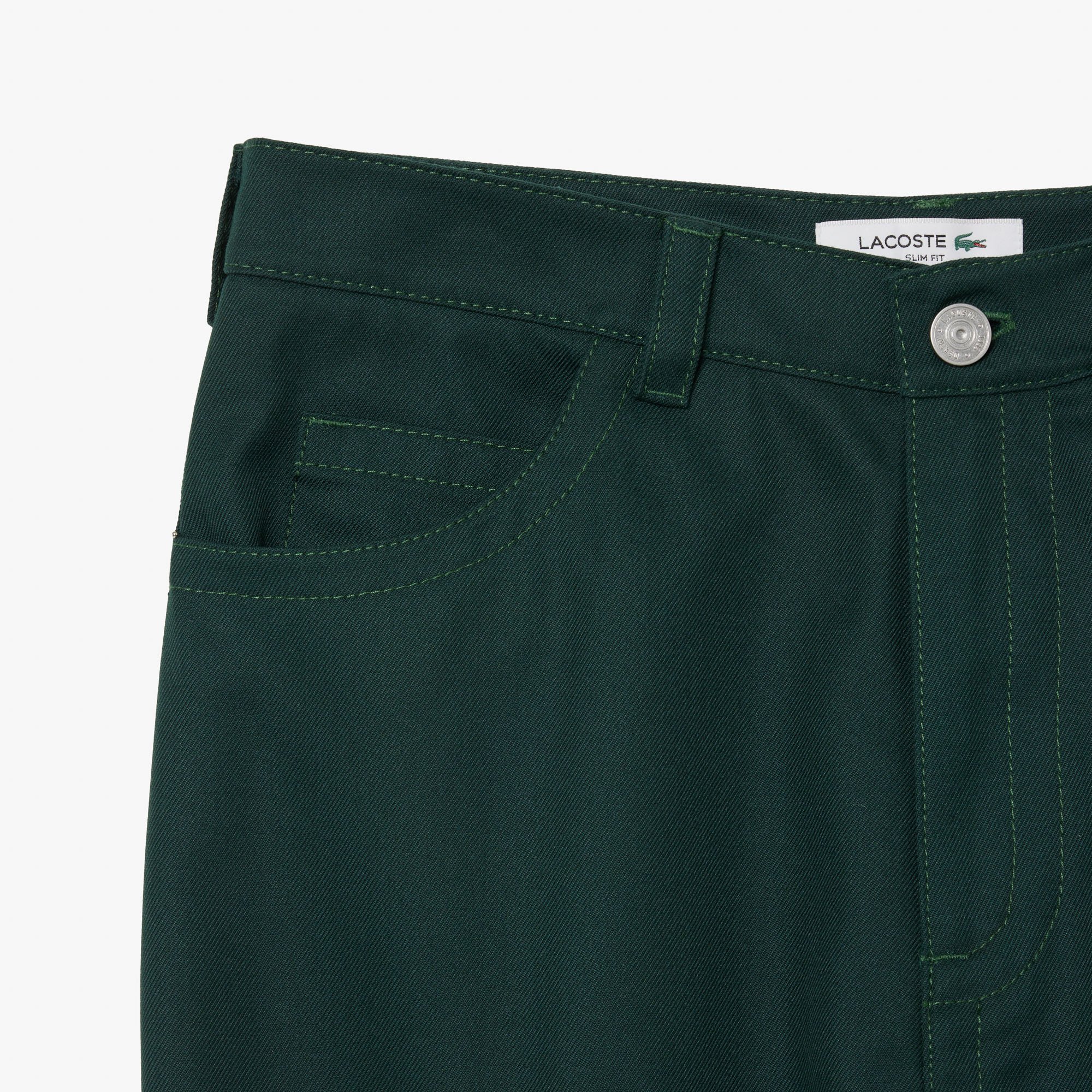 Quần Dài Lacoste Nữ Dáng Suông Topstitch
