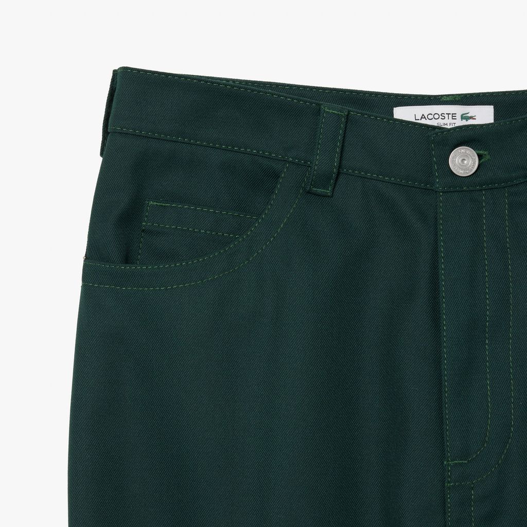 Quần Dài Lacoste Nữ Dáng Suông Topstitch
