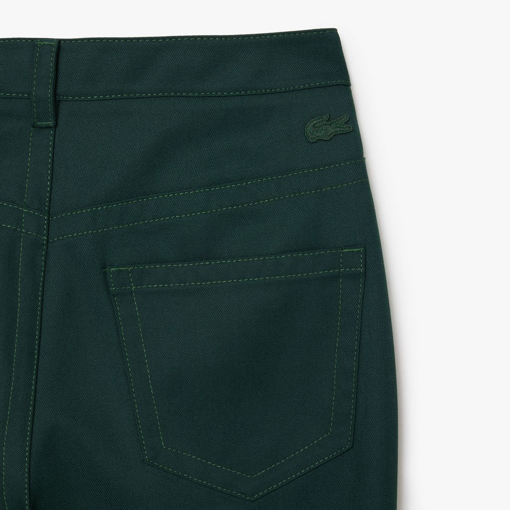Quần Dài Lacoste Nữ Dáng Suông Topstitch