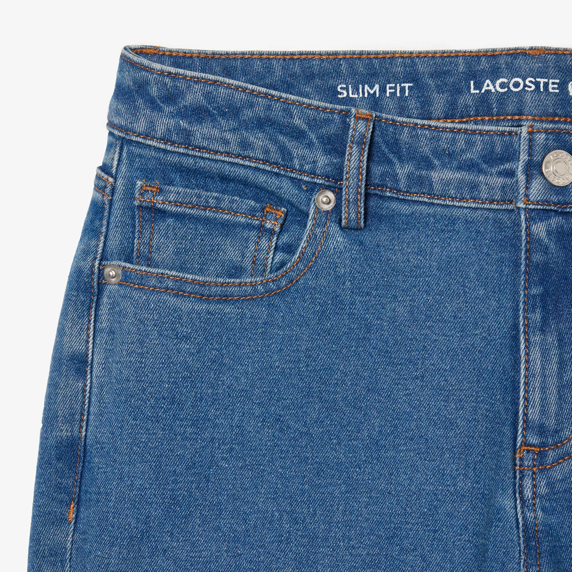 Quần Jeans Dài Lacoste Nữ Chất Liệu Denim Co Giãn