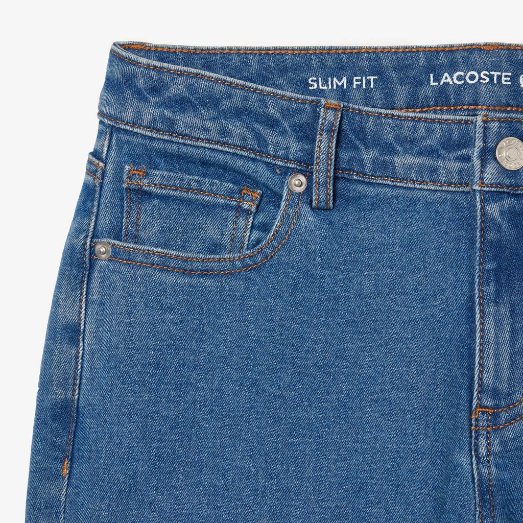 Quần Jeans Dài Lacoste Nữ Chất Liệu Denim Co Giãn