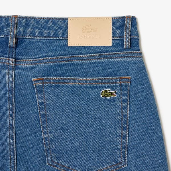 Quần Jeans Dài Lacoste Nữ Chất Liệu Denim Co Giãn