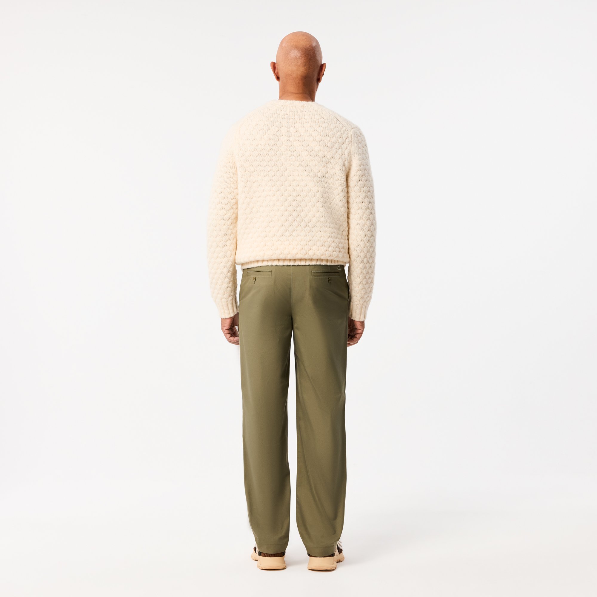Quần Chino Lacoste Nam Ống Thẳng Chất Liệu Cotton Twill