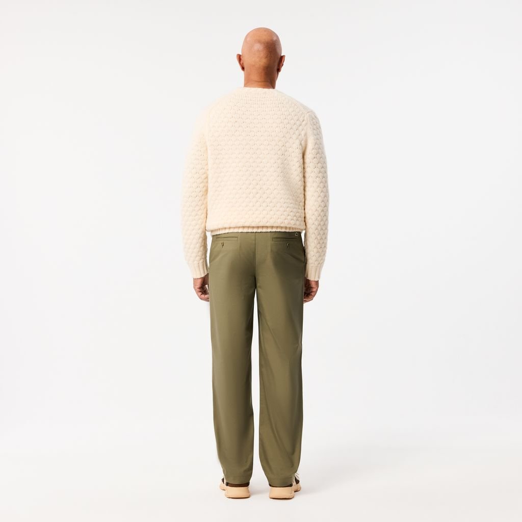Quần Chino Lacoste Nam Ống Thẳng Chất Liệu Cotton Twill